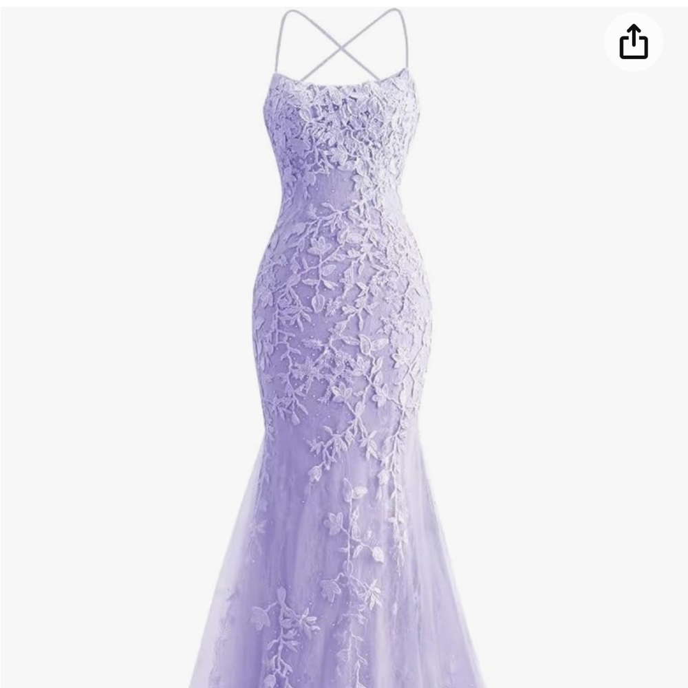 Sexy Long Purple Mermaid Evening Dress Prom Gown main image 1